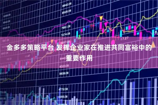金多多策略平台 发挥企业家在推进共同富裕中的重要作用